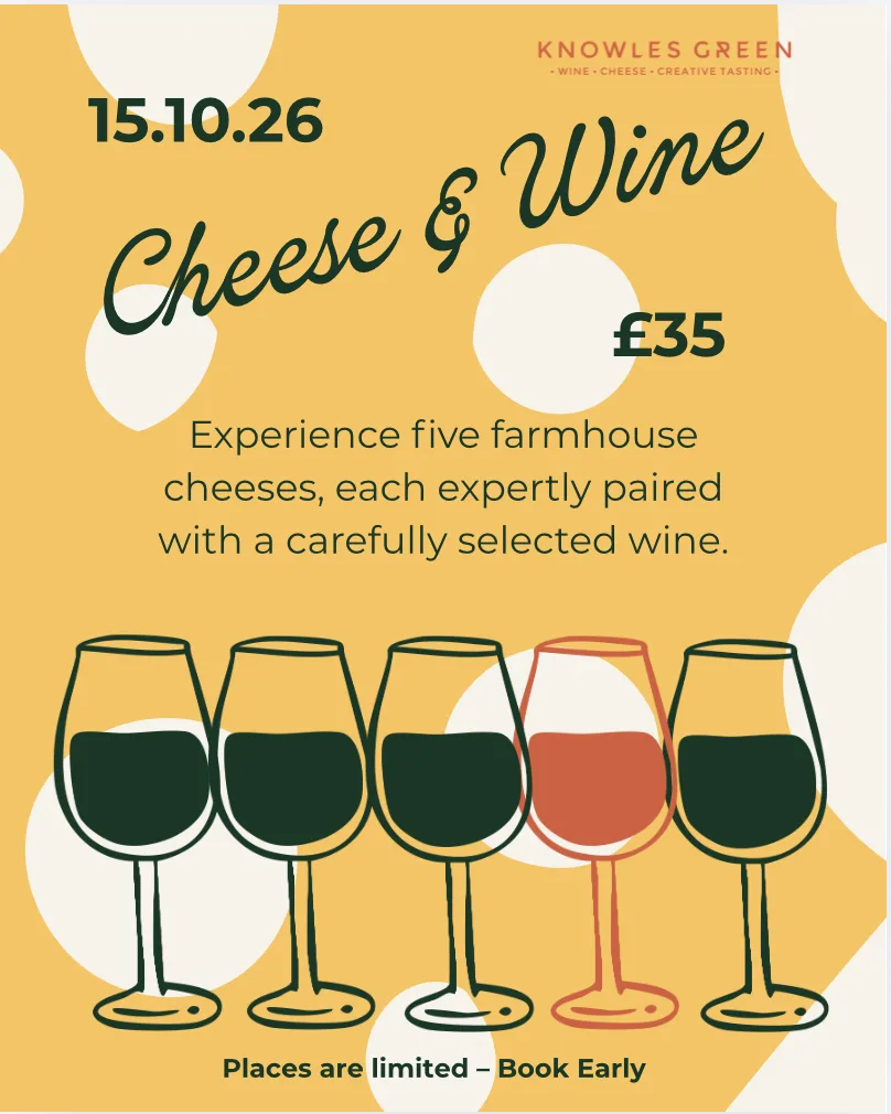 Five Cheeses, Five Wines event poster