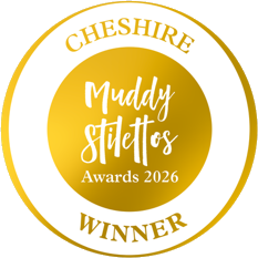 Muddy Stilettos Cheshire Awards 2026 Winner badge