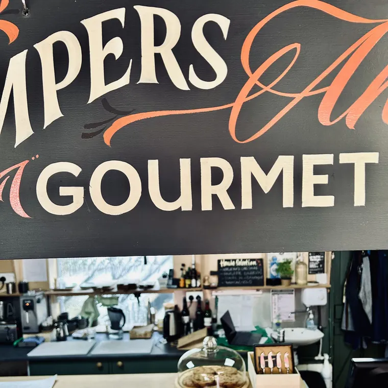 Gourmet products on display
