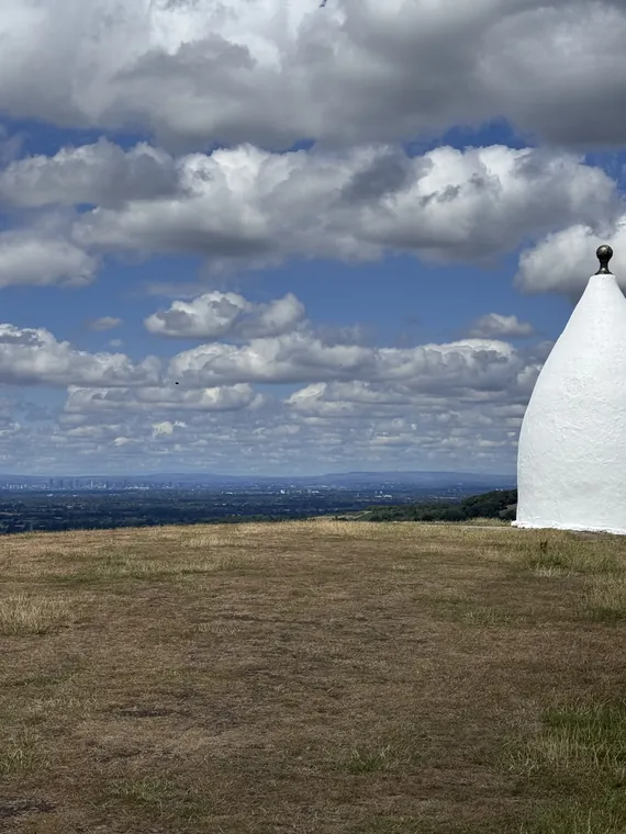 View of White Nancy monument from the Cheshire Hills above Bollington